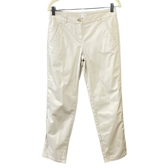 J. Jill Live in Chino Pants Size 2 White Preppy Career Casual Workwear - Picture 1 of 10
